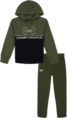 سترة بغطاء للرأس بشعار Under Armour UA RIVAL، شعار أسود/لحاف، 7 in Saudi Arabia
