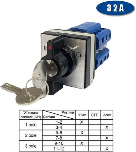 LW26-32F مع مفتاح ثلاثة موضع القفل النقل العالمي 32A 690V تبديل الطاقة المزدوج محرك العكس in Saudi Arabia
