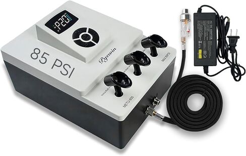 مجموعة فرش البخاخة ذات الضغط العالي مع ضاغط، مجموعة فرش البخاخة مزدوجة الحركة 50-85 رطل لكل بوصة مربعة، 20 تروسًا قابلة للتعديل، ضوضاء منخفضة، تصميم مضغوط للفنون والمكياج والمزيد in Kuwait