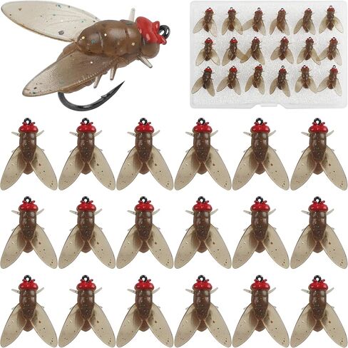 Fly Fishing Bait,18pcs Fly Fishing Flies Dry Wet Flies Bass Fly Fishing Lures Trout Panfish Flies Swimbaits Freshwater Saltwater Flies Fly Fishing Hook Artificial Soft Bait in Saudi Arabia