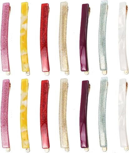 MIAO JIN Hair Clip, 20PCS Rhinestone Flower Hair Clip Bobby Pin, Bling Crystal Love Pins Handmade Metal Headwear Hair Clips for Women's and Girls' Hair Accessories in Saudi Arabia