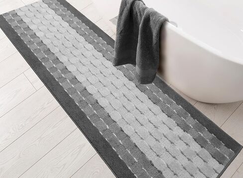 30 ft Extra Long Non-Slip Gray Carpet Runner Rug with Rubber Backing for Hallways Entryway Kitchen Bathroom, Custom Cut, Checkered Pattern in Kuwait