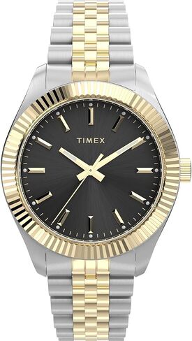 Timex Women's Legacy 36mm Watch - Two-Tone Bracelet Black Dial Gold-Tone Case in Saudi Arabia