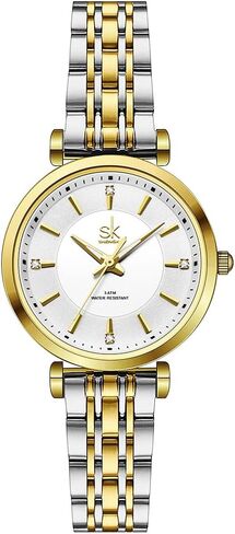 SK Classic Women Watches Fashion Ladies Dress Watch Solid Stainless Steel Band in Saudi Arabia