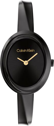 Calvin Klein Women's Twisted Bezel Bangle - 24mm 2H Quartz Mini Watch - Stainless Steel Bangle - Stylish Comfortable Timepiece - Gift for Her in Saudi Arabia