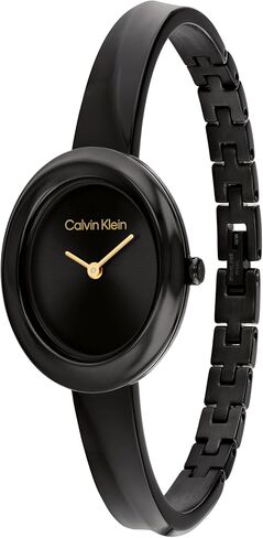 Calvin Klein Women's Twisted Bezel Bangle - 24mm 2H Quartz Mini Watch - Stainless Steel Bangle - Stylish Comfortable Timepiece - Gift for Her in Saudi Arabia