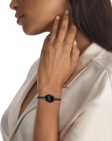 Calvin Klein Women's Twisted Bezel Bangle - 24mm 2H Quartz Mini Watch - Stainless Steel Bangle - Stylish Comfortable Timepiece - Gift for Her in Saudi Arabia