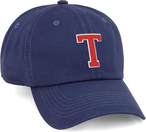 I & W Hatgear رسالة مخصصة للبيسبول قبعة البيسبول A إلى Z Colors ، Navy Cap White Red in Kuwait