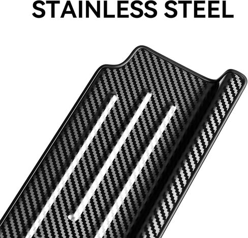 4PCS Door Sill Protector for Jeep Wrangler JL JLU 2018-2024/Jeep Gladiator JT 2020-2024 Accessories Stainless Steel Front Door Car Pedal Kick Protection (4PCS-4 Door-Carbon Fiber) in Kuwait