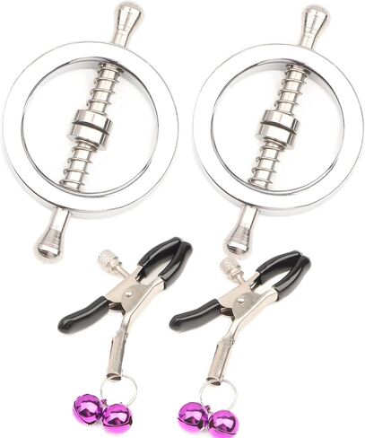 4ps Fake Nipple Rings Clamps Fake Nipple Piercing Nipple Jewelry Body Jewelry Clips Non-Piercing for Women in Kuwait