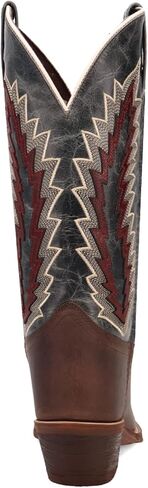 Laredo Womens Cadence Embroidered Snip Toe Pull On Casual Boots Mid Calf Low Heel 1-2" - Brown in Saudi Arabia