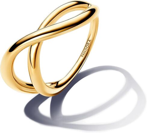 Pandora Essence حلقة Infinity على شكل عضوي - حلقة مطلية بالذهب 14K للنساء - هدية لها - تشمل صندوق الهدايا in Saudi Arabia