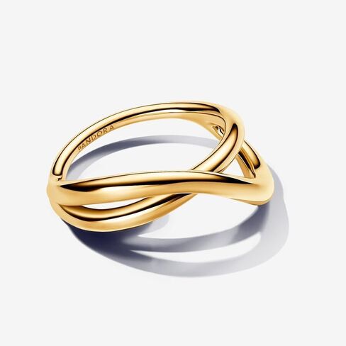 Pandora Essence حلقة Infinity على شكل عضوي - حلقة مطلية بالذهب 14K للنساء - هدية لها - تشمل صندوق الهدايا in Saudi Arabia
