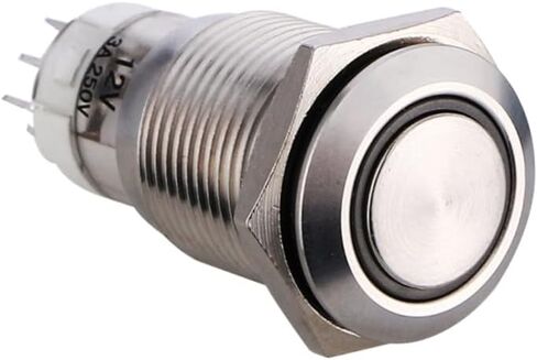 Led Metal Push Button Switch 16mm Dc12v Spdt Toggle Waterproof for Machine Car DIY in Saudi Arabia