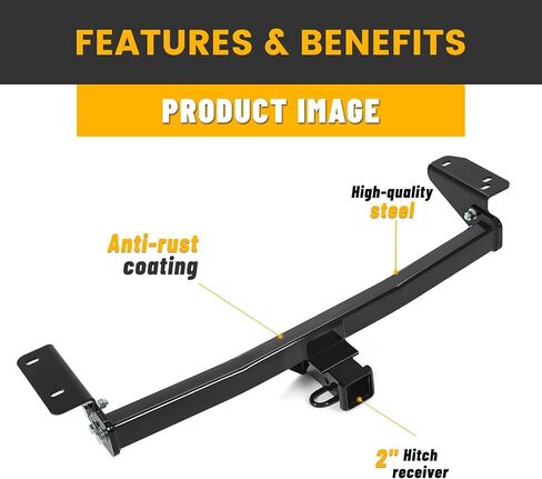KUAFU Class 3 Trailer Hitch Compatible with 2010-2015 Hyundai Tucson/ 2011-2015 Kia Sportage Black Towing Hitch 2-Inch Receiver in Saudi Arabia