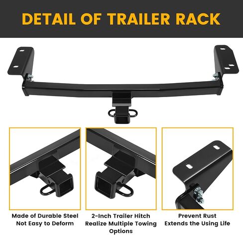 KUAFU Class 3 Trailer Hitch Compatible with 2010-2015 Hyundai Tucson/ 2011-2015 Kia Sportage Black Towing Hitch 2-Inch Receiver in Saudi Arabia