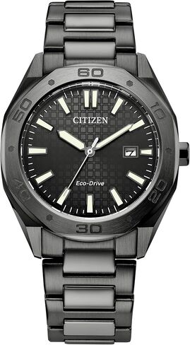 Citizen Men's Eco-Drive Weekender Sport Casual Watch, Stainless Steel Watch, Black Dial, 3 Hand, Date (Model:BM7630-80E) in Saudi Arabia
