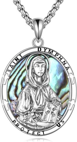 Saint Jude/Michael/Muerte/Benedict/Mary/Dymphna Necklace for Men Sterling Silver Pendant Necklaces Prtotect Jewelry Gifts for Men Women in Saudi Arabia