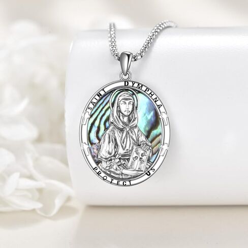 Saint Jude/Michael/Muerte/Benedict/Mary/Dymphna Necklace for Men Sterling Silver Pendant Necklaces Prtotect Jewelry Gifts for Men Women in Saudi Arabia