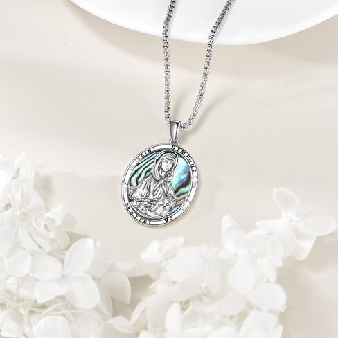 Saint Jude/Michael/Muerte/Benedict/Mary/Dymphna Necklace for Men Sterling Silver Pendant Necklaces Prtotect Jewelry Gifts for Men Women in Saudi Arabia