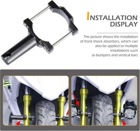 2 PCS Motorcycle Spotlight Mount Brackets, Shock-Absorption Turn Signals Mount Bracket, Alloy Tube Clamp Headlight Fog Light Auxiliary Mounting Holder, for 1" - 2.54" ATV UTV Roll Bar in Saudi Arabia