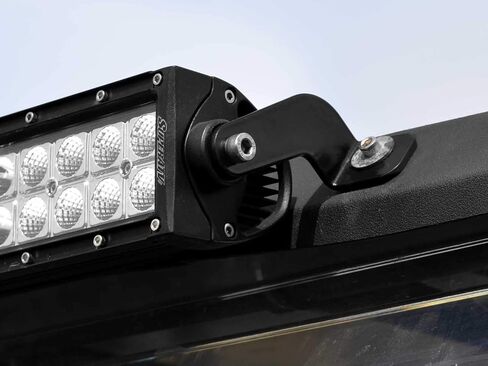 SuperATV Universal Light Bar أقواس التثبيت لـ UTV | طلاء مسحوق أسود متين | تثبيت بسرعة 6 "، 12" ، 30 "أو 40" شريط الضوء | تصميم الشاقة | موضع على الأمام أو الخلفي من الماكينة in Saudi Arabia