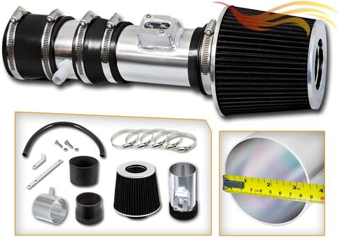 Rtunes Racing Short Ram Air Intake Kit + Filter Combo For 12-17 Enclave / 12-17 Chevy Traverse / 12-17 GMC Acadia 3.6L V6 (Black) in Saudi Arabia