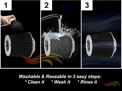 Rtunes Racing Short Ram Air Intake Kit + Filter Combo For 12-17 Enclave / 12-17 Chevy Traverse / 12-17 GMC Acadia 3.6L V6 (Black) in Saudi Arabia