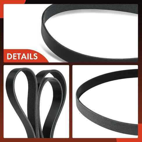A-Premium Engine Serpentine Drive Belt Compatible with Ford, GMC, Chevrolet, Freightliner, Kenworth, Peterbilt Cars - F-250 F-350 Super Duty, E-150 Econoline, Excursion, C6500 Kodiak Topkick & More in Saudi Arabia