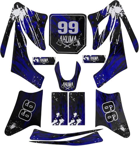 Dirt Bike Full Fender Fairing Kit with Graphics Decals for Apollo 110cc 125cc 150cc 200cc 250cc Models | Durable ABS Plastic Bodywork Set Motorcycle Pit Bike plastics (Black) in Saudi Arabia