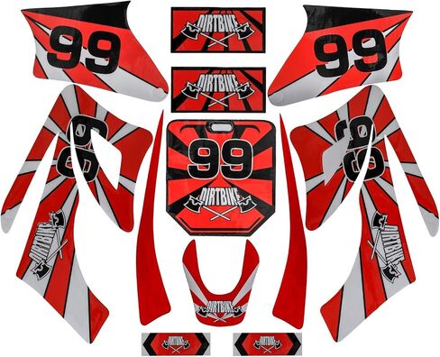 Dirt Bike Full Fender Fairing Kit with Graphics Decals for Apollo 110cc 125cc 150cc 200cc 250cc Models | Durable ABS Plastic Bodywork Set Motorcycle Pit Bike plastics (Black) in Saudi Arabia