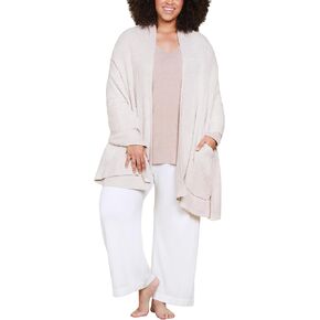 شال سفر نسائي من Barefoot Dreams CozyChic Lite مرقط، حجري، مقاس واحد in Saudi Arabia