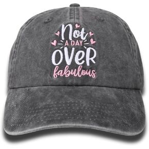 InnoBeta Birthday Fabulous Gifts for Women, Adjustable Vintage Baseball Cap Washed Cotton Embroidered Hat - Not a Day Over Fabulous Grey in Saudi Arabia