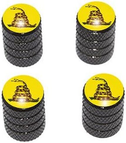 GRAPHICS & MORE Gadsden - Don't Tread on Me Tire Rim Valve Stem Caps - Black in Saudi Arabia