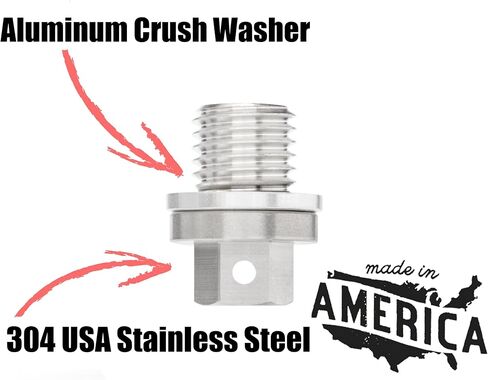 Votex - Oil Drain Plug fits Westinghouse Generator Model WGen7500s - Made in USA - Stainless Steel - Part Number 180507 in Saudi Arabia