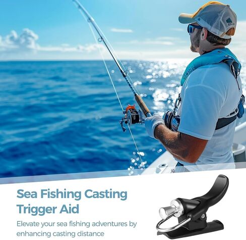 4 PCS Cannon Surf Fishing Trigger Casting Aid, Sea Fishing Cast Cannon Triggers, Marine Fishing Rod Trigger Clamps Finger Protect Aid in Saudi Arabia