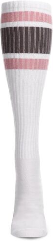 MeMoi Women's Ribbed Retro Athletic Stripe Knee High Socks in Saudi Arabia