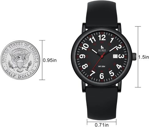 BUREI Nurse Wrist Watch for Nurse Medical Professionals Students Women Men, Waterproof 12/24 Hour Military Time Luminouse Easy Read Dial,Colorful Silicone Band in Kuwait