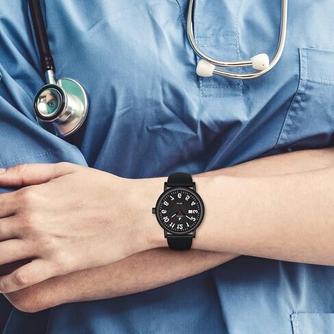 BUREI Nurse Wrist Watch for Nurse Medical Professionals Students Women Men, Waterproof 12/24 Hour Military Time Luminouse Easy Read Dial,Colorful Silicone Band in Kuwait