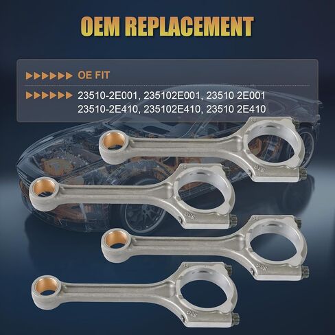 4PCS Engine Connecting Rod 11248623418 Fit for 2016-2020 X1 X2 X3 F30 F32 F55 F56 G01 B46 B48, aftermarket part Replace OE 11248623421 in Kuwait