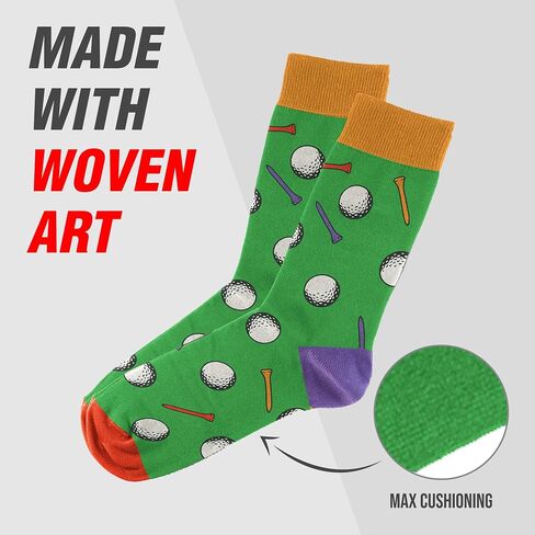 Sport Themed Socks - Novelty Unisex Sock Set, Fun Unique Designs in Saudi Arabia