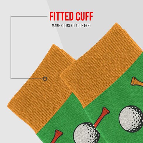 Sport Themed Socks - Novelty Unisex Sock Set, Fun Unique Designs in Saudi Arabia