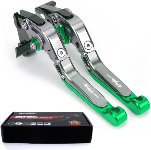 for Kawasaki Ninja 650R/ER-6F/EX650/KRT 2017-2023 Adjustable Folding Extendable Handle Brake Clutch Levers CNC Aluminum (NINJA650-Black) in Kuwait