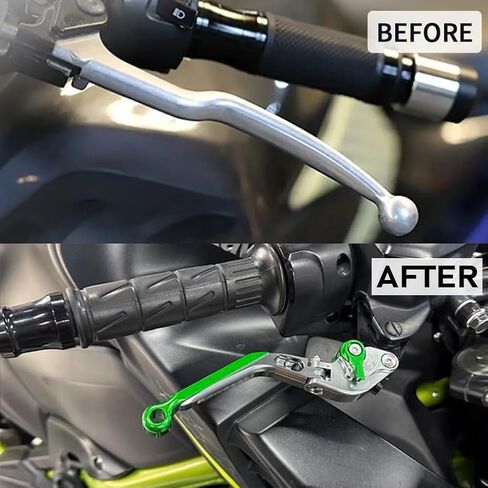 for Kawasaki Ninja 650R/ER-6F/EX650/KRT 2017-2023 Adjustable Folding Extendable Handle Brake Clutch Levers CNC Aluminum (NINJA650-Black) in Kuwait