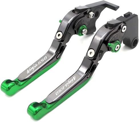 for Kawasaki Ninja 650R/ER-6F/EX650/KRT 2017-2023 Adjustable Folding Extendable Handle Brake Clutch Levers CNC Aluminum (NINJA650-Black) in Kuwait