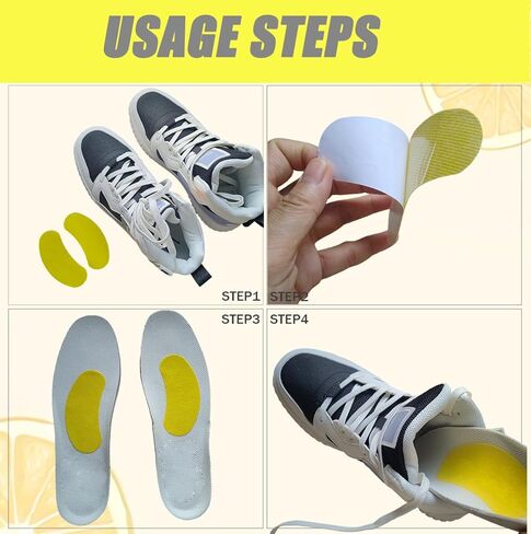 Outdoor Shoes Deodorant and Foot Deodorant Stickers, Lemon Scent Shoe Odor Removal Patches, Air Fresheners for The Shoes (60) in Kuwait