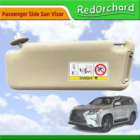 جانب ركاب Sun Sun Visor Fit for Lexus GX460 2010-2023 لـ Toyota Land Cruiser & Prado KDJ155 / KDJ150 2009-2023 استبدل 74320-60d22-A0 الأمامي الأيمن من الشمس حماية الشمس الظل Sunshade Gray in Saudi Arabia