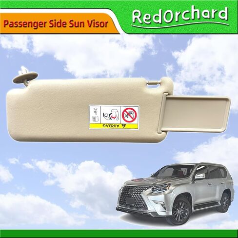 جانب ركاب Sun Sun Visor Fit for Lexus GX460 2010-2023 لـ Toyota Land Cruiser & Prado KDJ155 / KDJ150 2009-2023 استبدل 74320-60d22-A0 الأمامي الأيمن من الشمس حماية الشمس الظل Sunshade Gray in Saudi Arabia