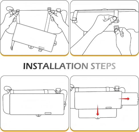 Polarized Sun Visor Extender for Car, Upgraded Auto Windshield Sun Visor, Retractable Sunshade for Protection from Sun Glare UV Rays, Universal for Most Vehicle in Saudi Arabia