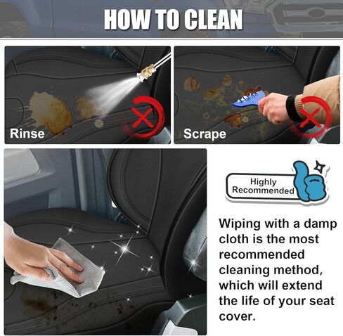 أغطية المقعد الأمامية المخصصة لصالح SAPUBK مع استبدال الجيب الخلفي للفترة 2014-2025 Freightliner Cascadia 33 "الظهر المرتفع ، والجلد المتميز مع غطاء مقعد الرغوة الناعم المركب الخلفي (رمادي) in Kuwait